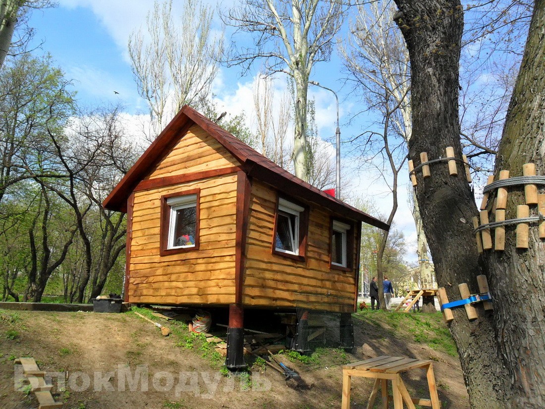 Проект «Избушка» для веревочного парка приключений